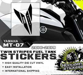 Yamaha fz-07 stripes fuel tank sticker